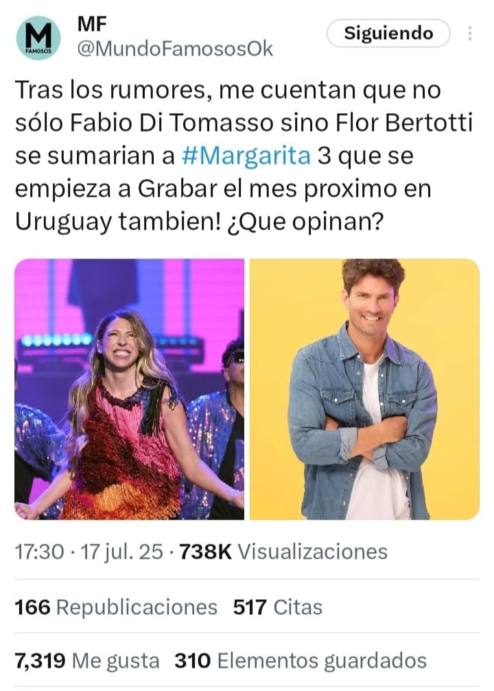 Flor Bertotti estaría a un paso de alegrar a sus fans.