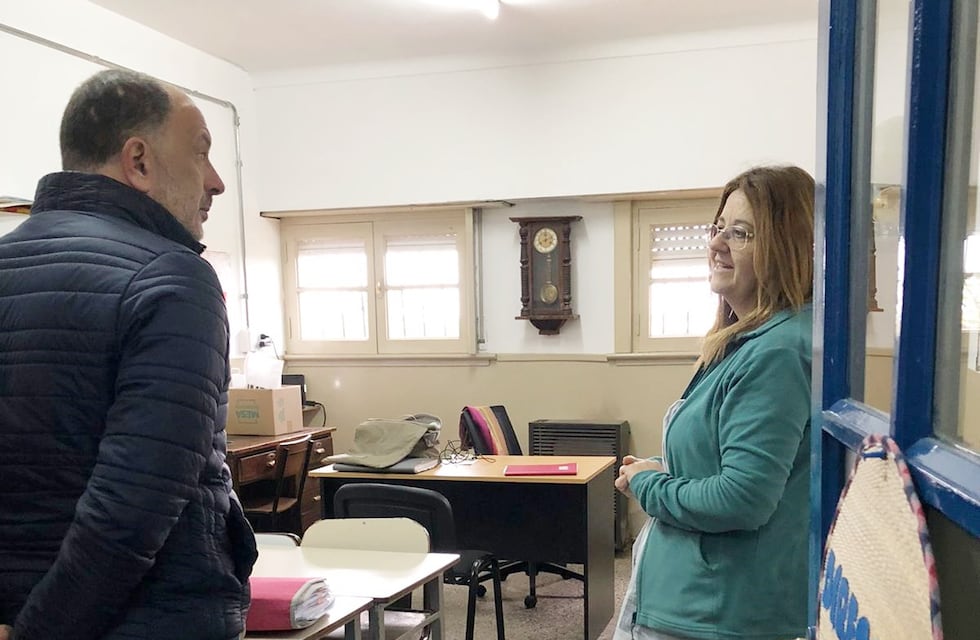 Tres Arroyos: Pablo Garate visitó la Escuela Primaria Nº 20