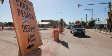 Desvíos en el tránsito por obras en el Paseo Dean Funes.