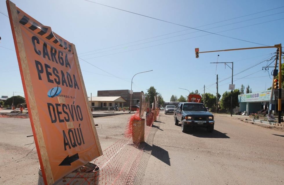 Atención: corte total en el tránsito por obras en San Rafael