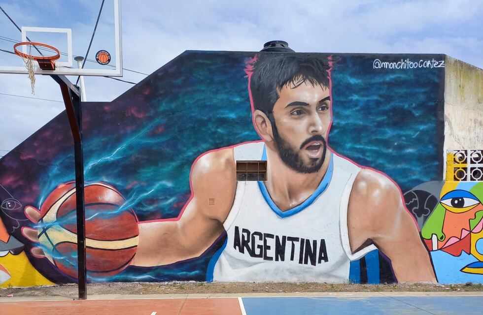Facu Campazzo tiene su mural de la mano de Monchito Cortez