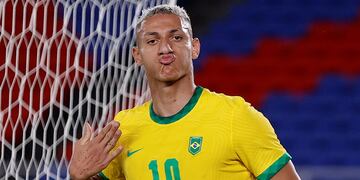 Richarlison es la figura de Brasil en los Juegos Olímpicos.