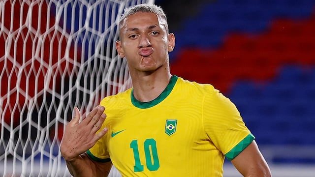 Richarlison es la figura de Brasil en los Juegos Olímpicos.
