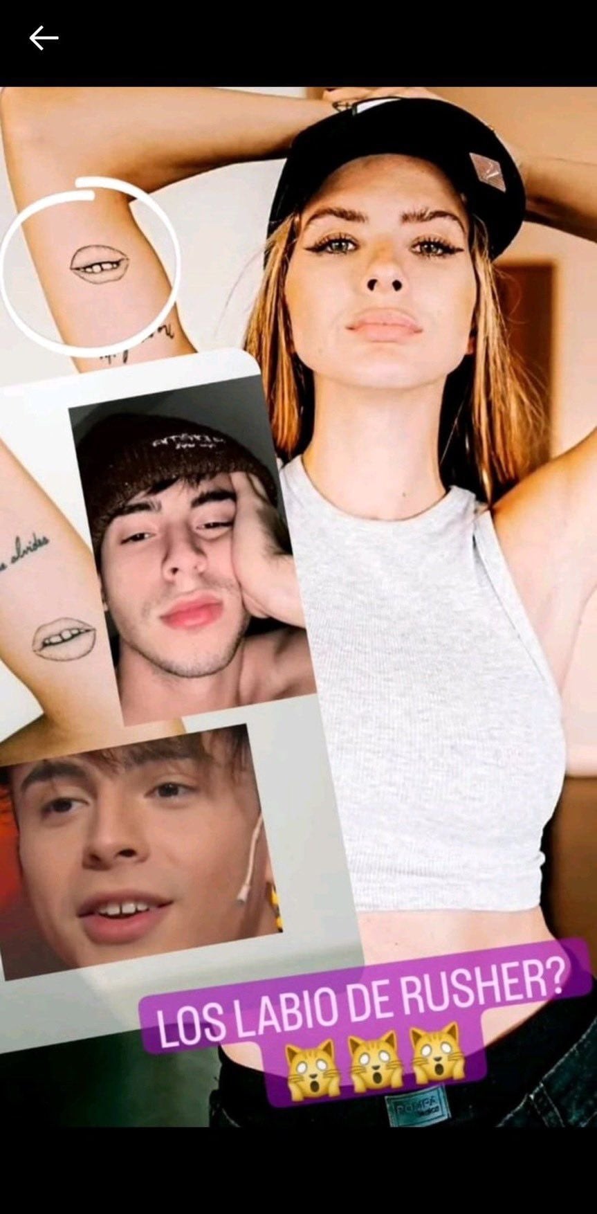 El tatuaje que la China Suárez se hizo de Rusherking