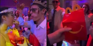 Pidieron 200 hamburguesas de McDonald's en su casamiento
