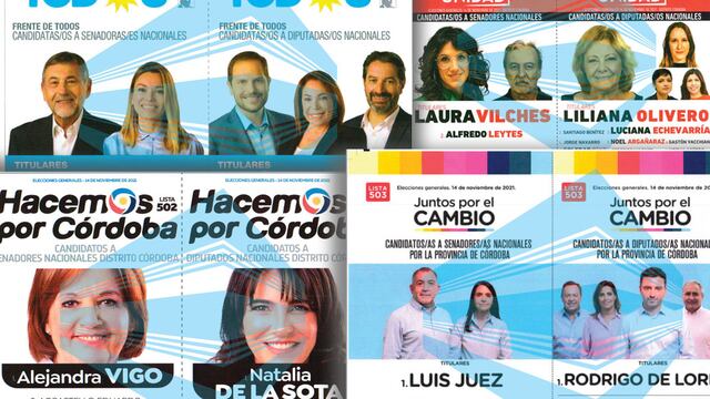 Elecciones 2021: las boletas para las elecciones en Córdoba