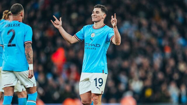 Julián Álvarez pica y pisa fuerte en el viejo continente. (Prensa Manchester City).