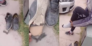 El chico agradeció el gesto con un tierno abrazo al hombre solidario.