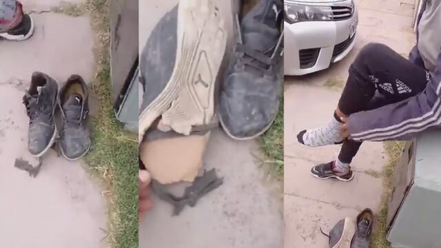 El chico agradeció el gesto con un tierno abrazo al hombre solidario.