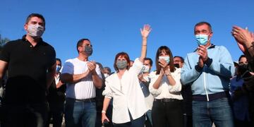 La presidenta del PRO acompañó a los precandidatos sanjuaninos.