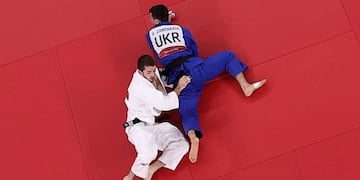 Durísima pelea de judo en Tokio 2020.