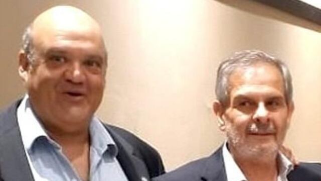 El dirigente universitario José Hugo Saab junto al rector de la Universidad Nacional de Tucumán, Sergio Pagani