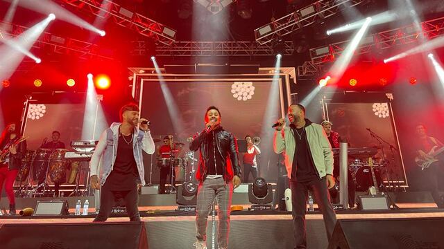 El show de La Konga en Quality. Los cantantes Pablo Tamagnini, Nelson Aguirre y Diego Granadé. (La Voz)