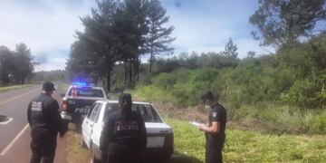 Santa Ana: capturaron un vehículo robado al costado de la ruta