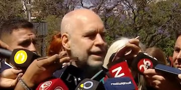 Horacio Rodríguez Larreta tras emitir su voto.