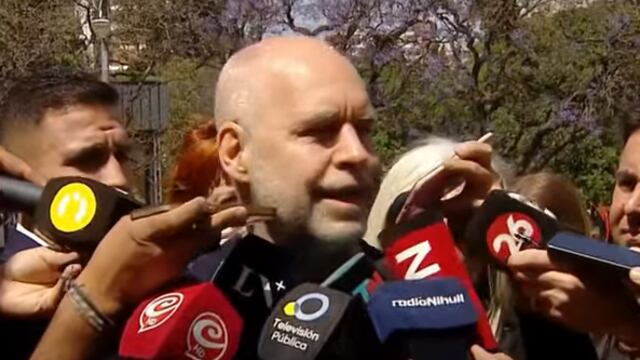 Horacio Rodríguez Larreta tras emitir su voto.