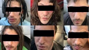 Los seis detenidos en el juicio por la violación grupal.