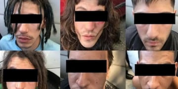 Los seis detenidos en el juicio por la violación grupal.