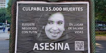 Carteles contra Cristina Kirchner en CABA