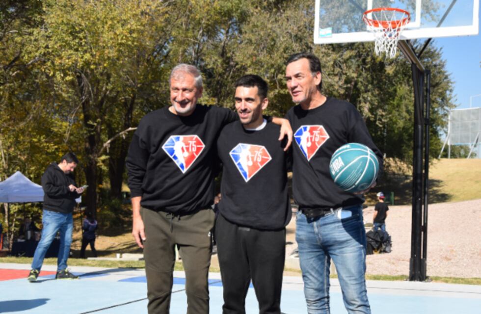De NBA: Campazzo, Pichi Campana y Marcelo Milanesio en la inauguración en Parque del Kempes