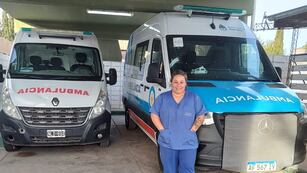 La primera choferesa en La Pampa.