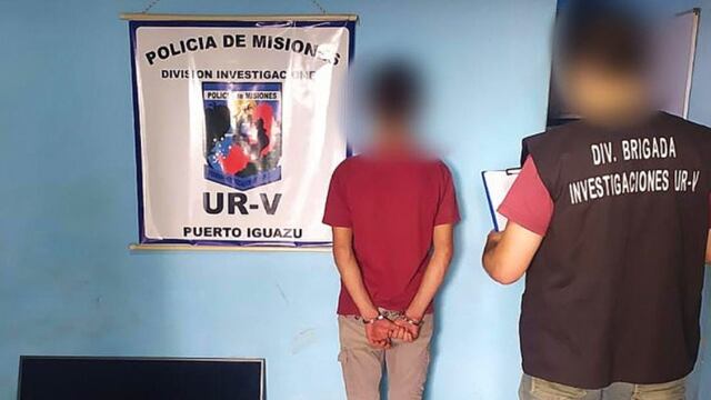 Joven detenido por comercializar un televisor robado en Puerto Iguazú.