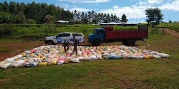 Desmantelan cargamento ilegal de cereales en El Soberbio