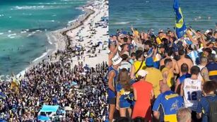 Banderazo y sorpresa para los hinchas de Boca en Miami.