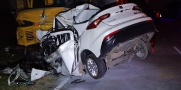 Las imágenes del choque frontal en el departamento de Ansenuza.