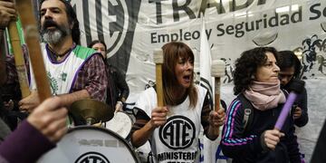 ATE protesta contra el Gobierno.