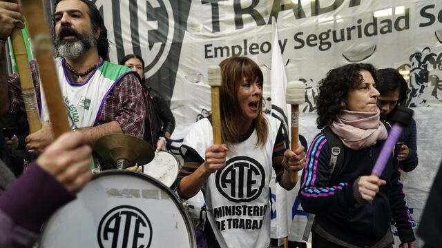 ATE protesta contra el Gobierno.