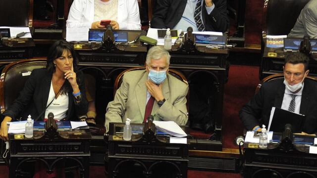 Natalia De la Sota, Carlos Gutiérrez e Ignacio García Aresca, del Bloque Córdoba Federal (La Voz).