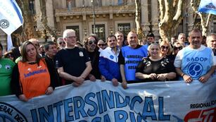 La organización intersindical organizó una movilización similar la semana anterior con los mismo reclamos.