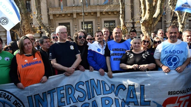 La organización intersindical organizó una movilización similar la semana anterior con los mismo reclamos.