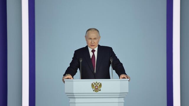 Vladímir Putin acusó en su discurso a Occidente de querer desestabilizar a Rusia.
