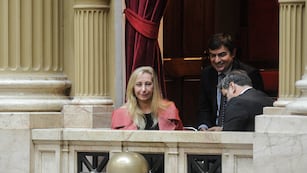 La secretaria general de Presidencia, Karina Milei, en el debate de la Ley Bases (Foto: Federico López Claro)