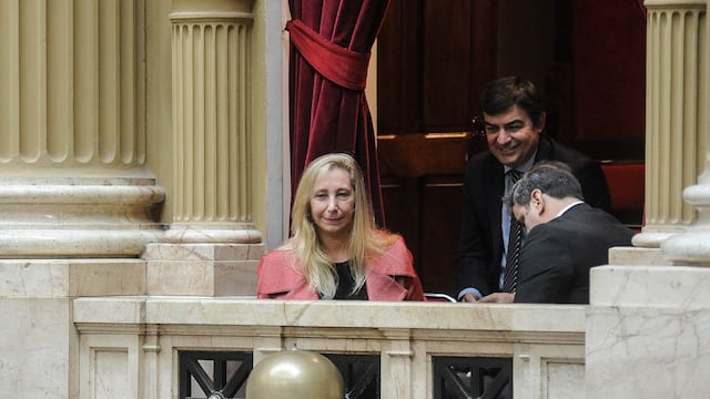 La secretaria general de Presidencia, Karina Milei, en el debate de la Ley Bases (Foto: Federico López Claro)