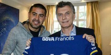 La relación entre Mauricio Macri y Juan Román Riquelme, siempre conflictiva. (La Voz / Archivo)