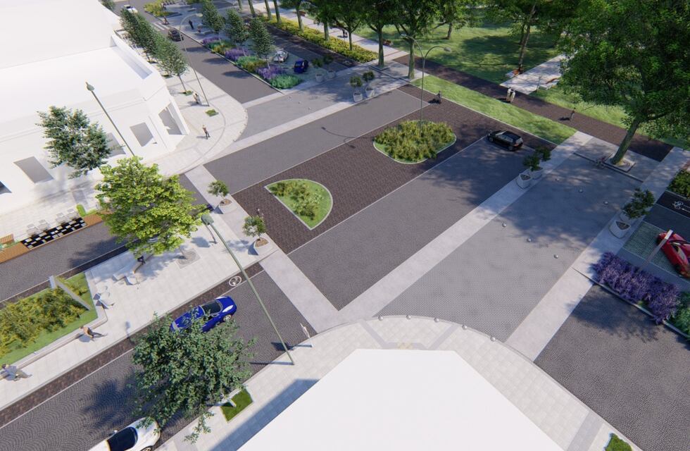 Si el tiempo lo permite, el jueves inician las obras en los canteros del Bv. Santa Fe