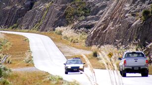 Tránsito en las Altas Cumbres, Córdoba. (La Voz)
