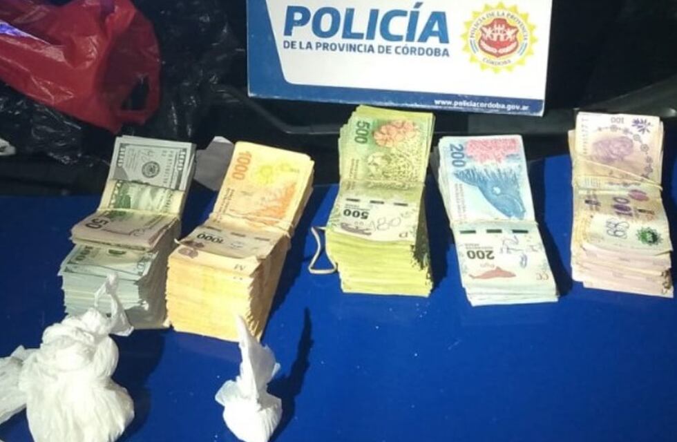 Narcotráfico en Córdoba: tres detenidos con varios gramos de cocaína y una importante suma de dinero
