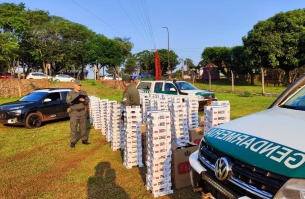 Gendarmería incauta cigarrillos de contrabando  y recupera vehículo robado en San Vicente