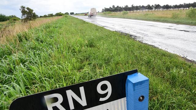 El tramo de la ruta 9 entre Tío Pujio y James Craik, escenario del siniestro vial fatal por el que falleció un joven de 25 años (La Voz archivo).