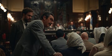 Película Argentina 1985 con el protagonismo de Ricardo Darín y Juan Pedro Lanzani. Foto Prensa Argentina 1985