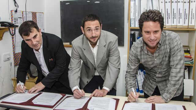 Bertellys, Romeo y Gabriel Sánchez Zinny, ex ministro de educación bonaerense en 2018.