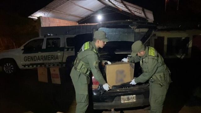 Gendarmería incautó importante cargamento de cigarrillos en Comandante Andresito.