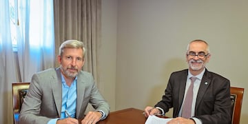 Rogelio Frigerio junto a Pablo Cortese de SENASA