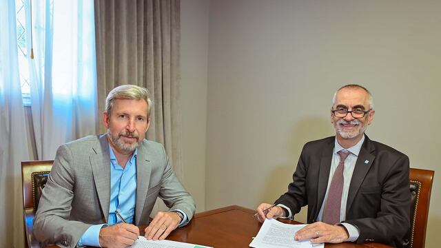 Rogelio Frigerio junto a Pablo Cortese de SENASA