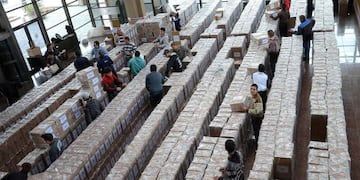Las urnas depositadas en los Tribunales Federales de Córdoba (La Voz).