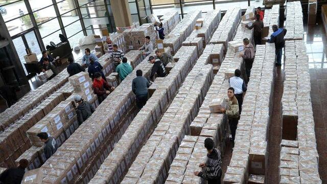 Las urnas depositadas en los Tribunales Federales de Córdoba (La Voz).
